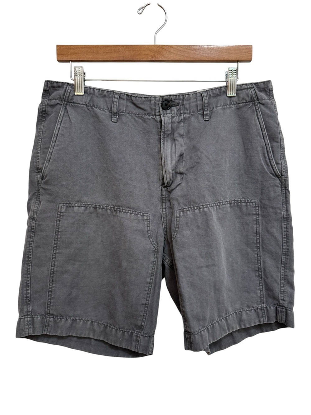 Billy Reid Pima Cotton Linen Blend Panel Shorts Men’s 33 Utility Gorpcore Preppy